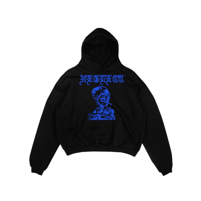 BLACK BURNING CIGARETTE HEAVYWEIGHT HOODIE