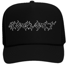 Load image into Gallery viewer, BLACK OUTLINE LOGO TRUCKER HAT